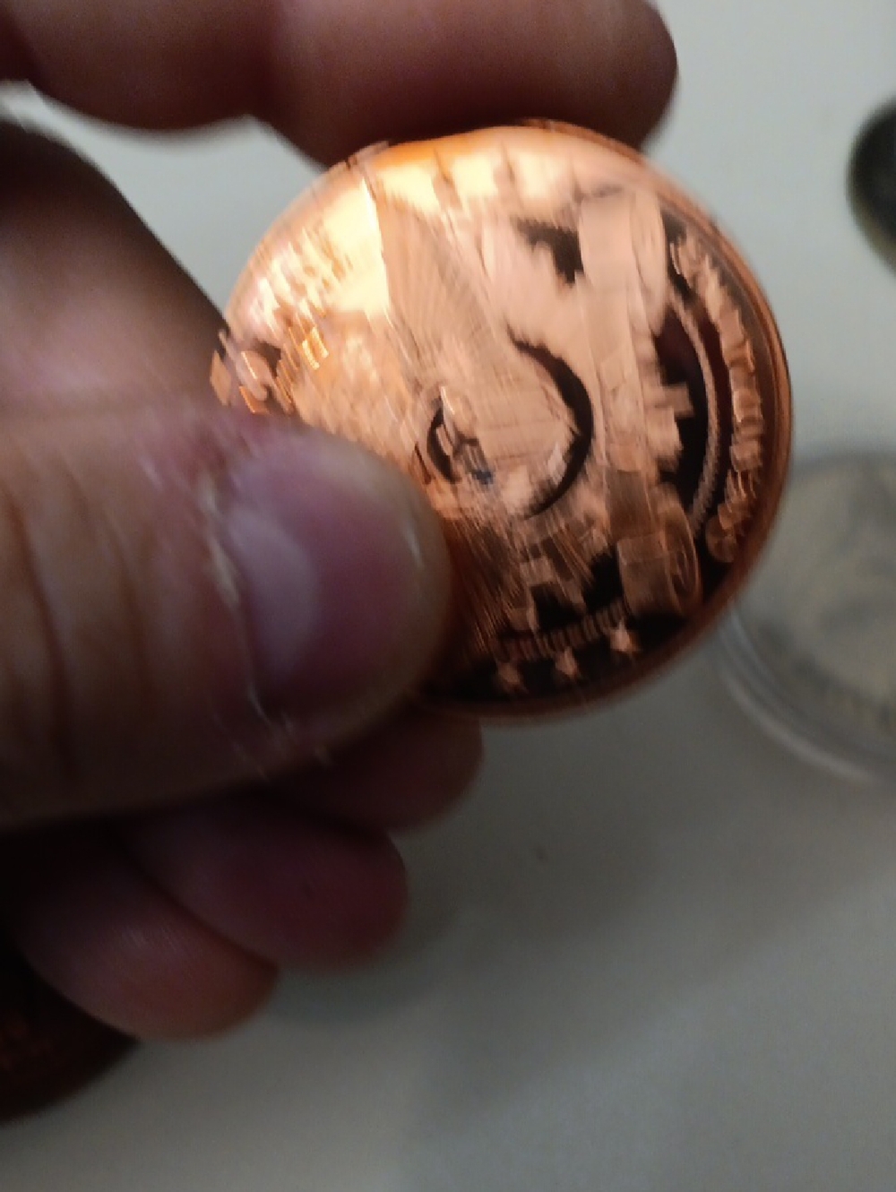 Decorative Copper-Colored Collectible 1 Ounce Coins - Set of 4 - Picture 2 of 3